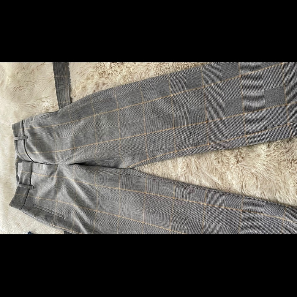 plaid wilfred paper bag pants
